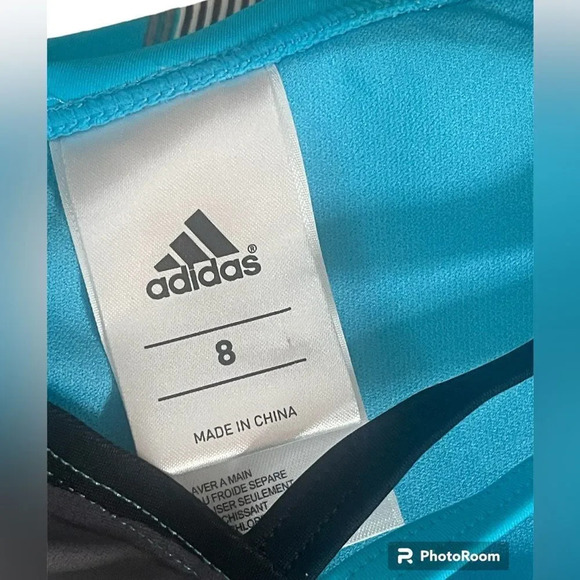 Adidas Double Strap Triangle Sports Bra Size 8 - Picture 4 of 4